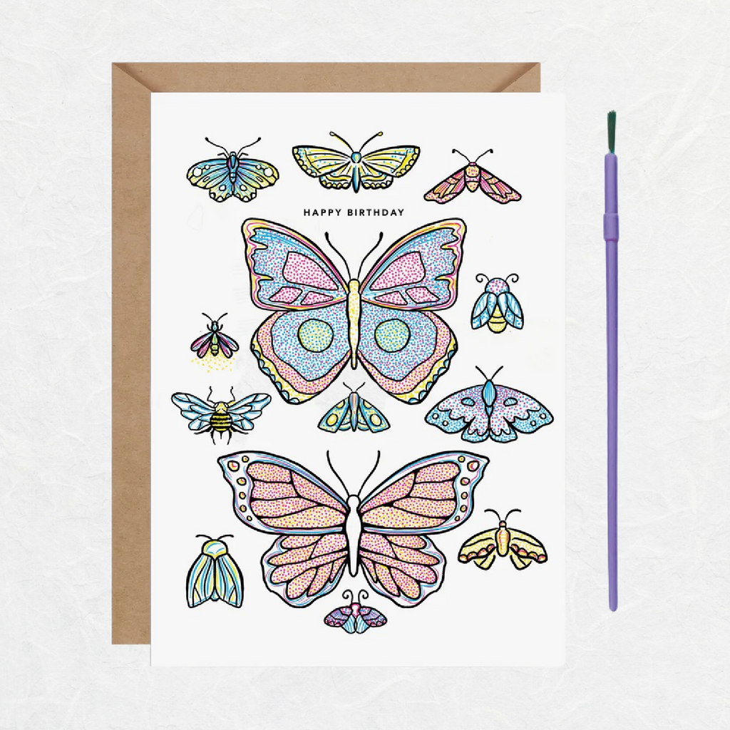 ButterflyPaintWithWaterBirthdayCard