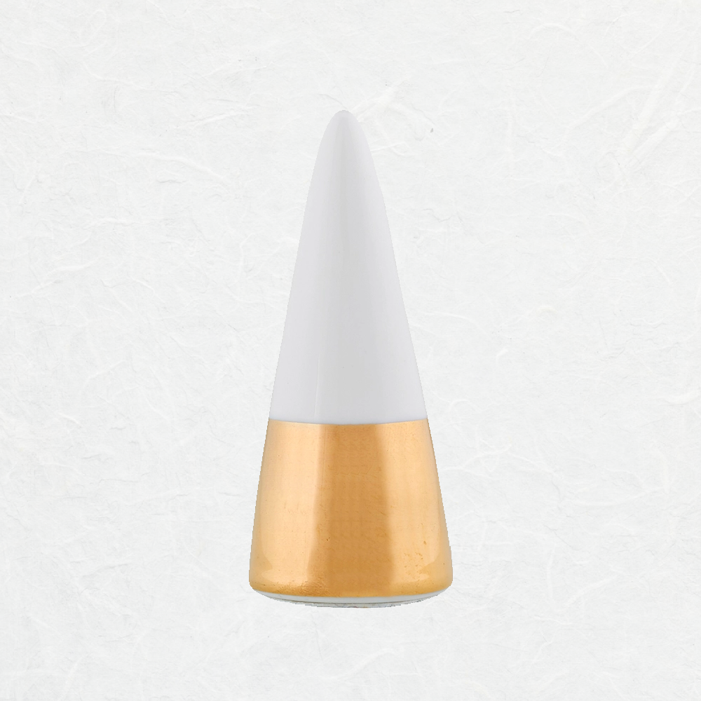 Ceramic-White-and-Gold-Ring-Cone