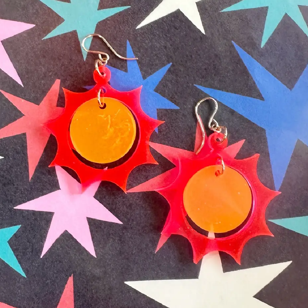 Coco's-Musings-Neon-Space-Sunny-Earrings 