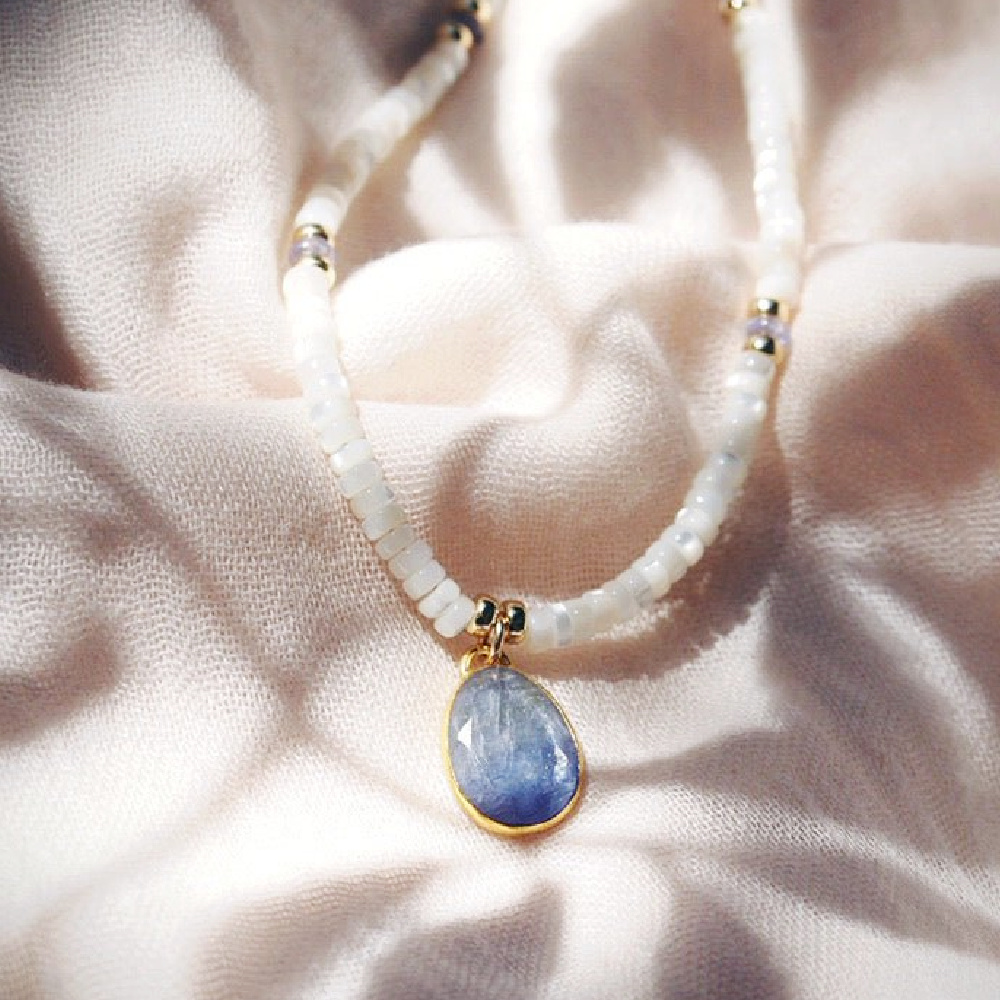 beaded-mother-of-pearl-and-tanzanite-necklace