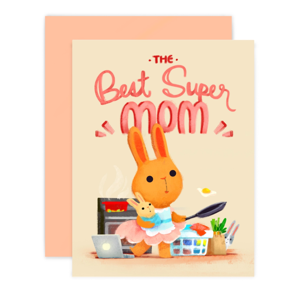 Little-Red-House-Bunny-Super-Mom-Card