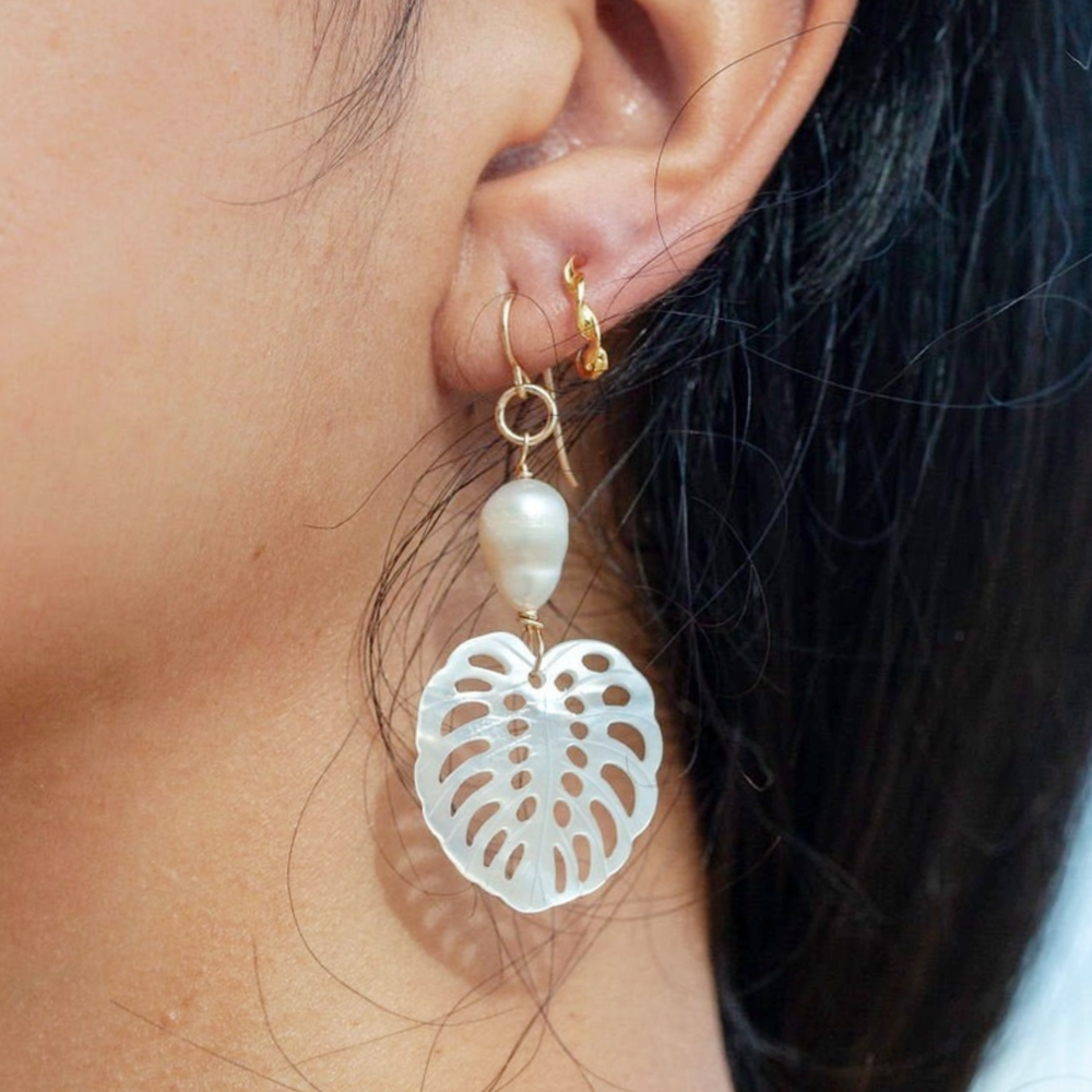 monstera-and-pearl-earrings