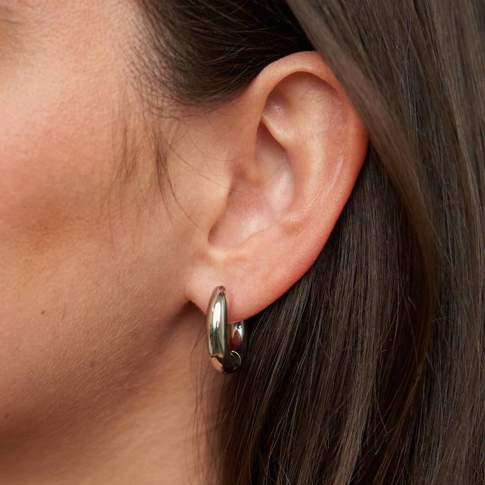 chunky-mini-silver-hoop-earrings