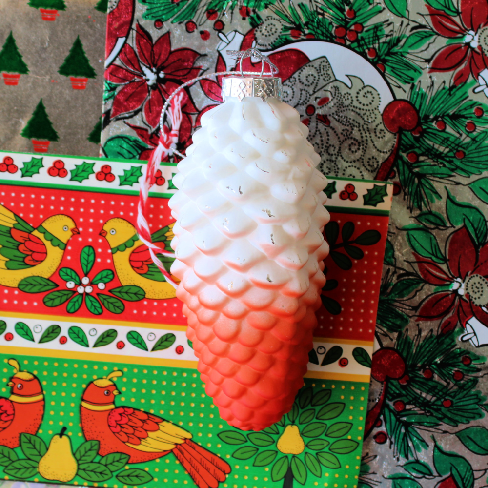 frosted-neon-pinecone-ornaments