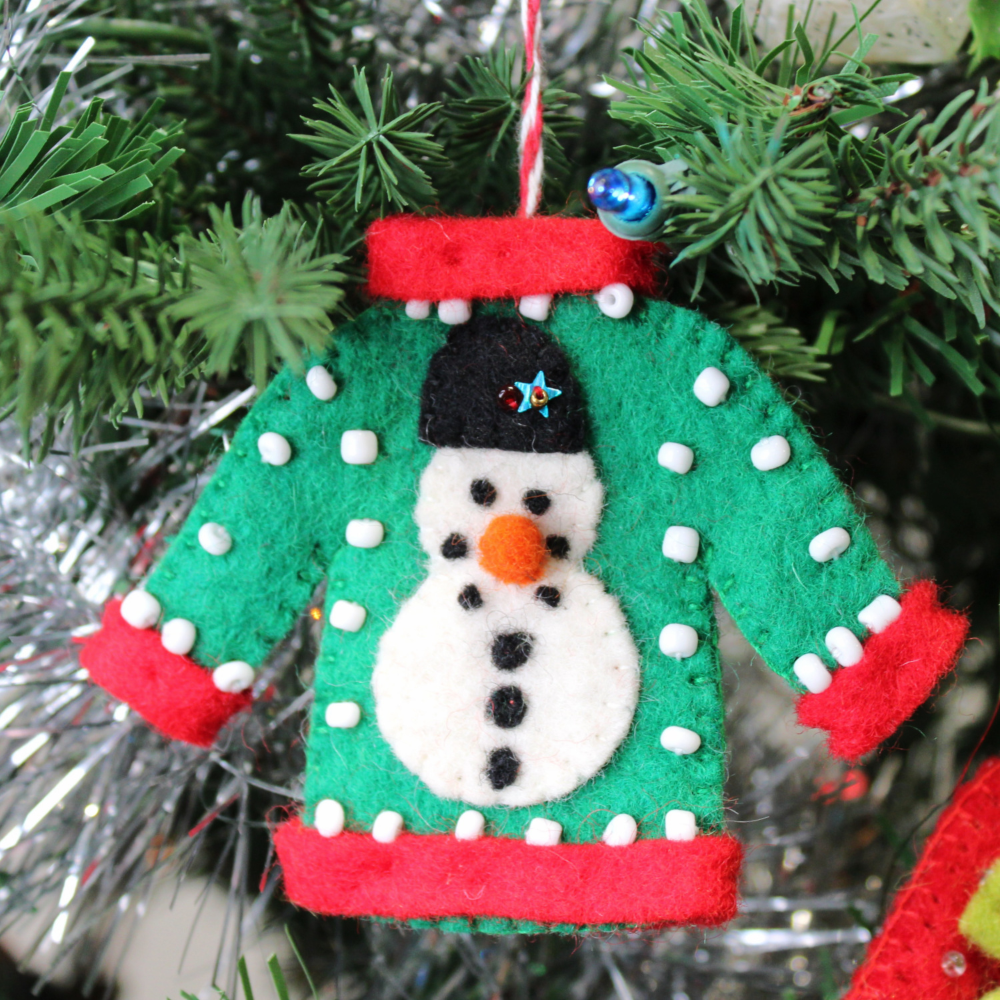 snowman-ugly-christmas-sweater-ornament