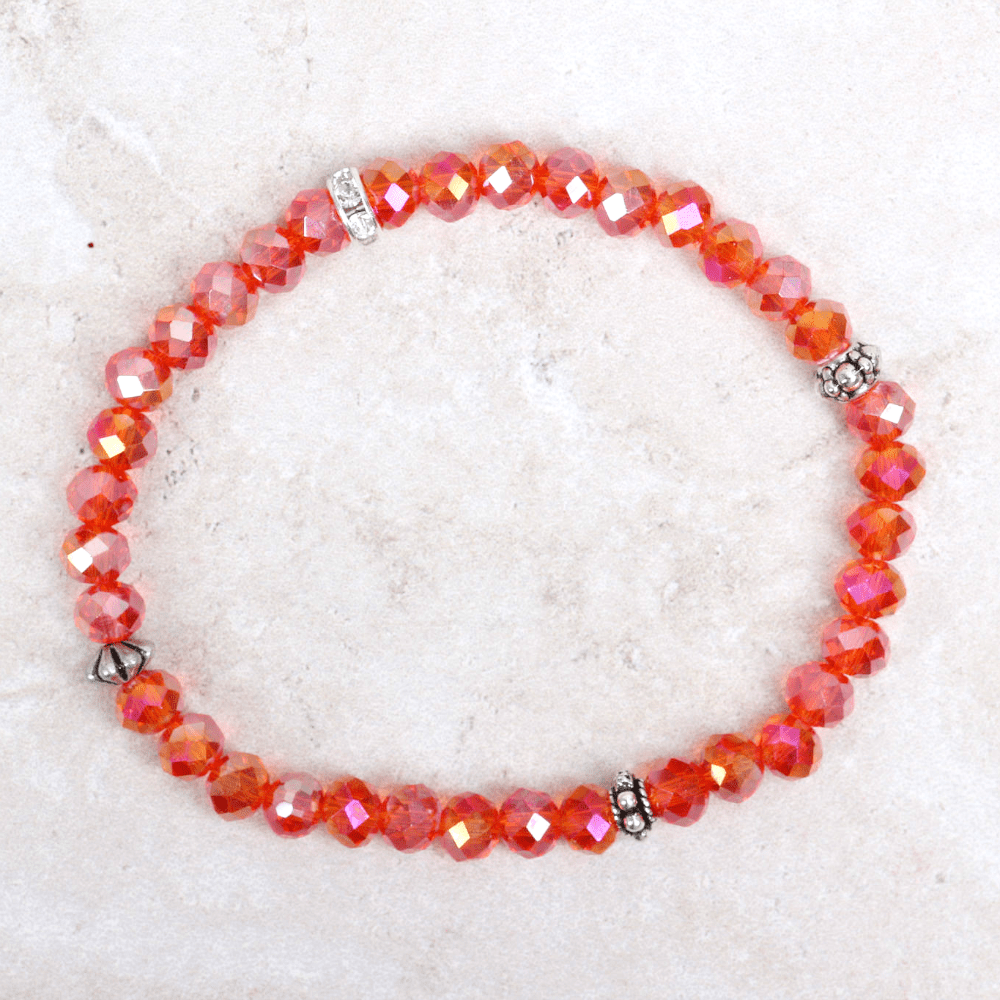 Chloe Beaded Bracelet | Orange - Doris - Coco and Duckie 