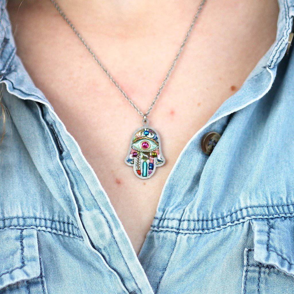 Evil Eye Hamsa Necklace - Seeka - Coco and Duckie 