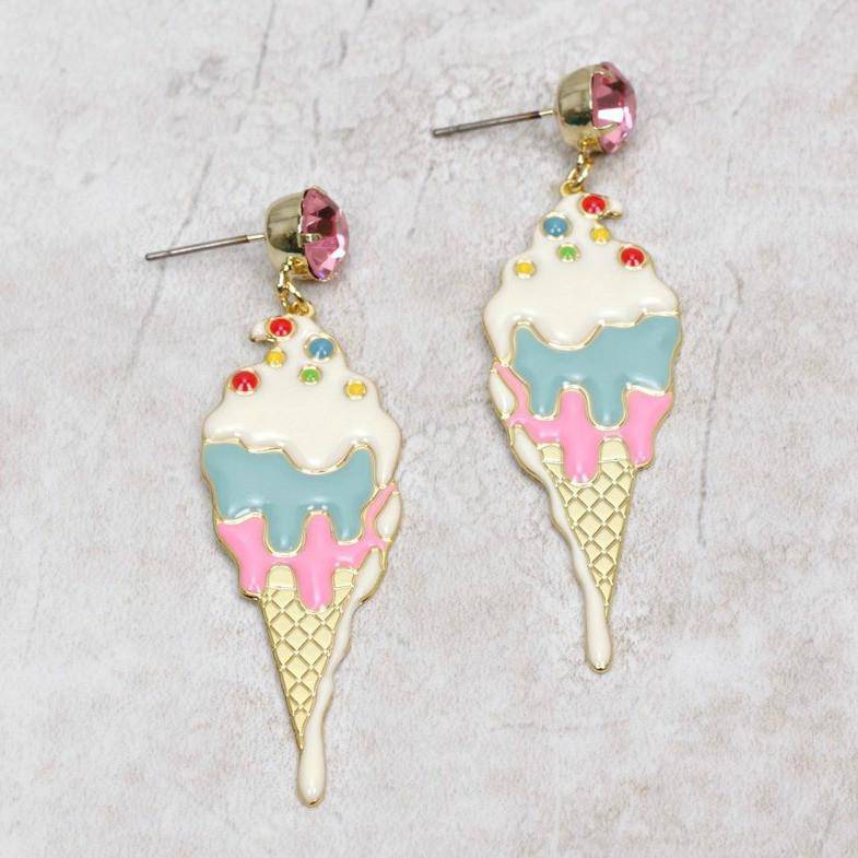 Ice Scream, You Scream Earrings - N2 - Coco and Duckie 