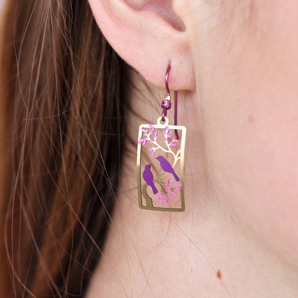 Purple Martin Earrings - Adajio - Coco and Duckie 