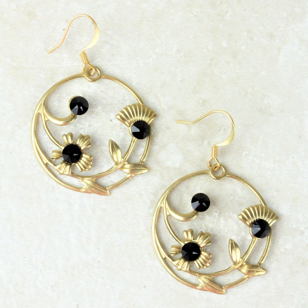 Flora Circle Earrings - Coco and Duckie 