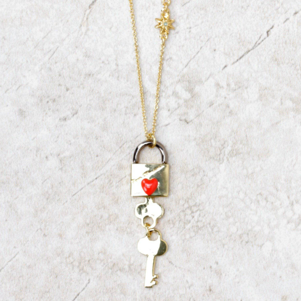 Mon Amour Padlock Necklace - Les Néréides - Coco and Duckie 